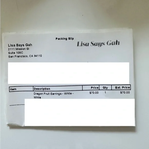 Lisa Says Gah Fruit-Inspired Earrings - Pink and Tan - Picture 3 of 3